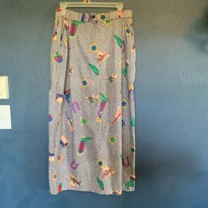 Western Inspired Vintage Maxi Skirt